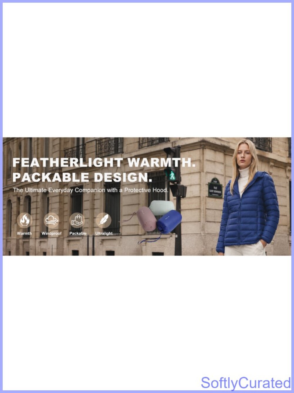 Lightweight Packable RDS Down Hooded Puffer Jacket Water-Resistant - Picture 6 of 6